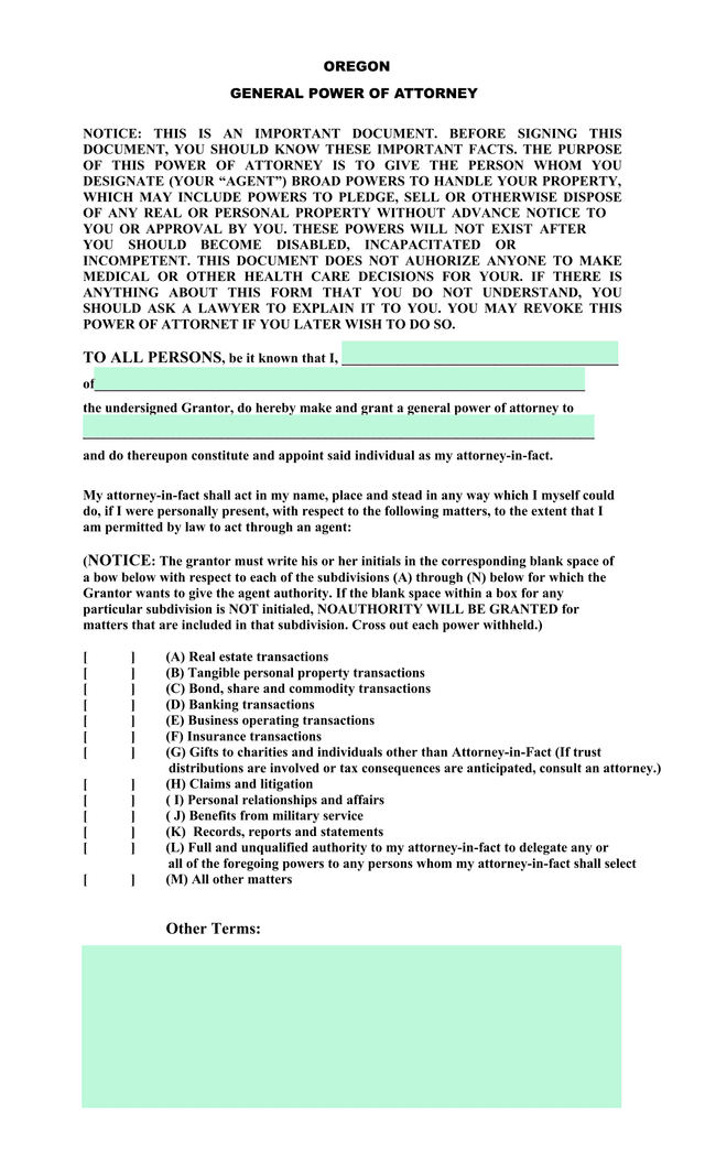 Power Of Attorney screenshot