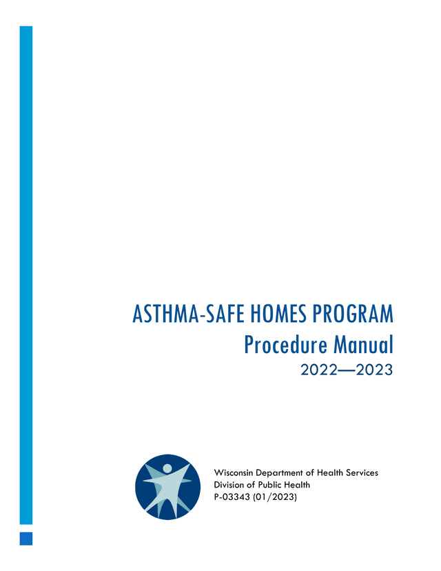 Asthma Safe Homes Program Procedure Manual screenshot
