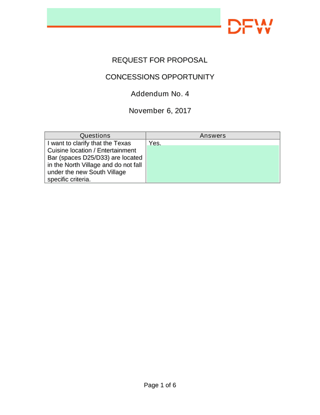 Request For Proposal   Concessions Opportunity screenshot