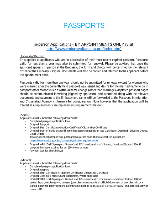 Passports screenshot