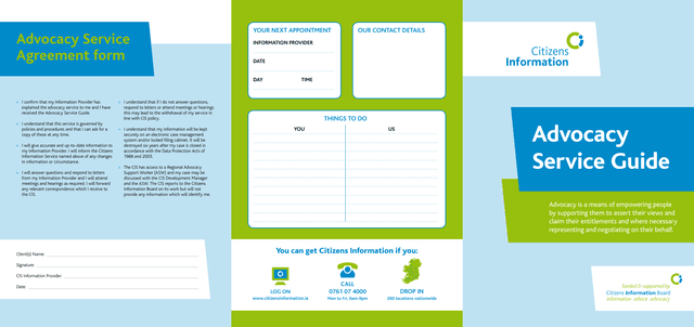 Advocacy Service Agreement Form screenshot