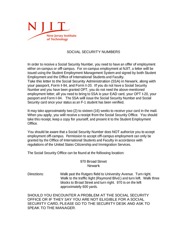 Social Security Numbers screenshot