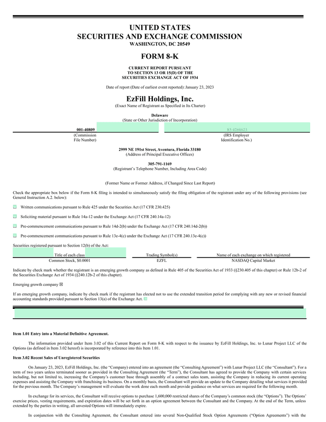 Form 8 K screenshot