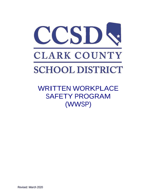 Written Workplace Safety Program (WWSP) screenshot