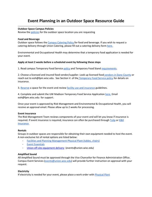 Event Planning In An Outdoor Space Resource Guide screenshot
