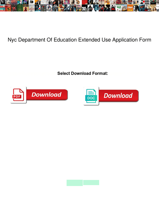 Nyc Department Of Education Extended Use Application Form screenshot