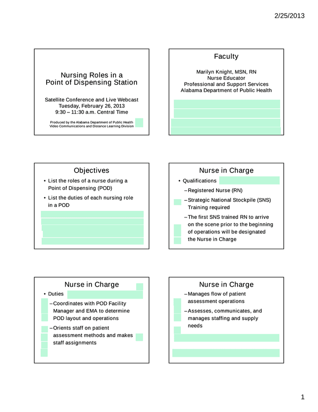 Nursing Roles In A Point Of Dispensing Station screenshot