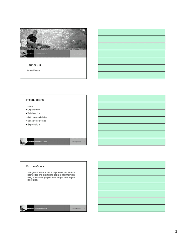 Banner 7.3 General Person Module Training screenshot
