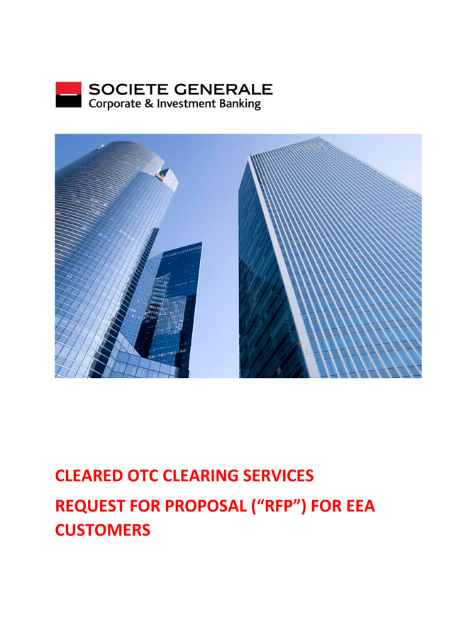 Cleared OTC Clearing Services Request For Proposal (RFP) For EEA Customers screenshot