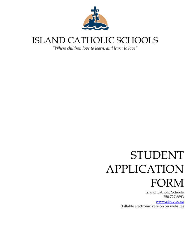 STUDENT APPLICATION FORM screenshot
