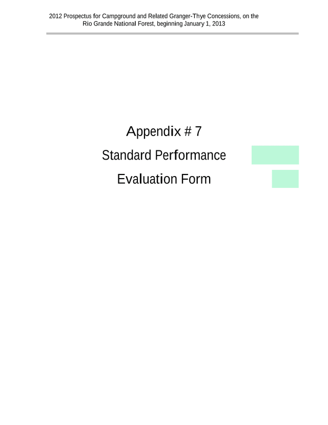 2012 Prospectus For Campground And Related Granger Thye Concessions screenshot