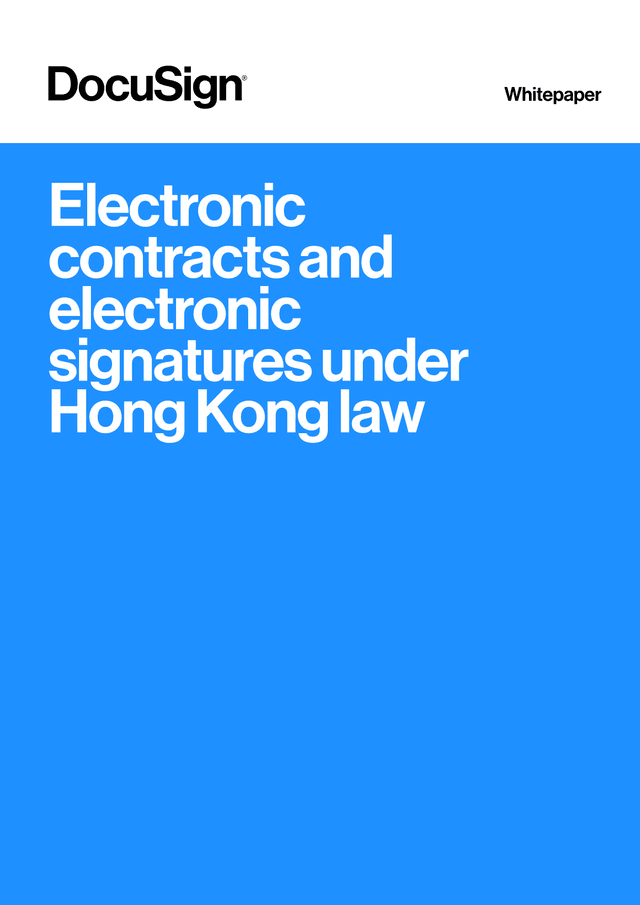 Electronic Contracts And Electronic Signatures Under Hong Kong Law screenshot