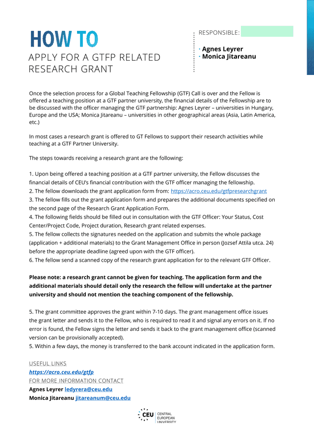 Apply For A GTFP Related Research Grant screenshot