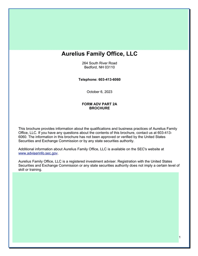 Form ADV Part 2A Brochure screenshot