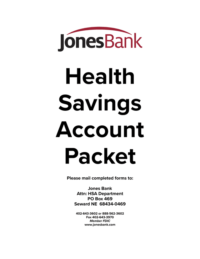 Health Savings Account Packet screenshot