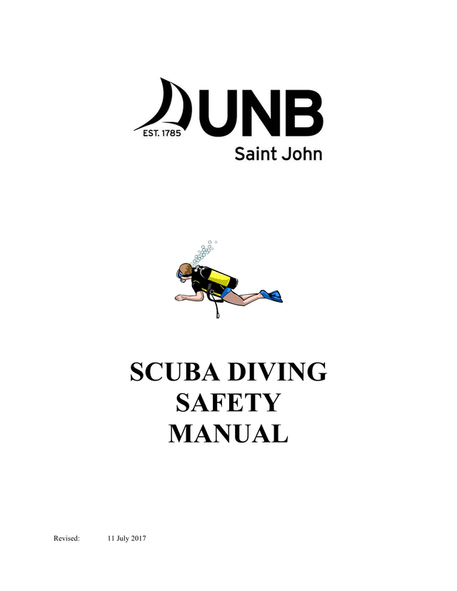 SCUBA DIVING SAFETY MANUAL screenshot