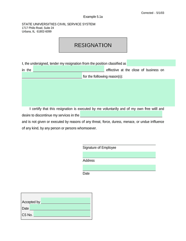 Resignation screenshot
