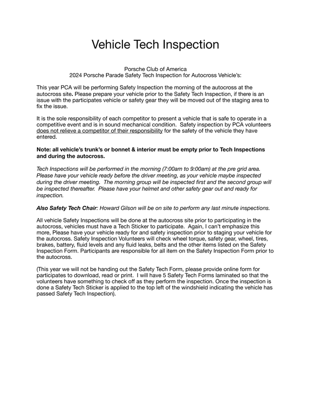 Vehicle Tech Inspection screenshot