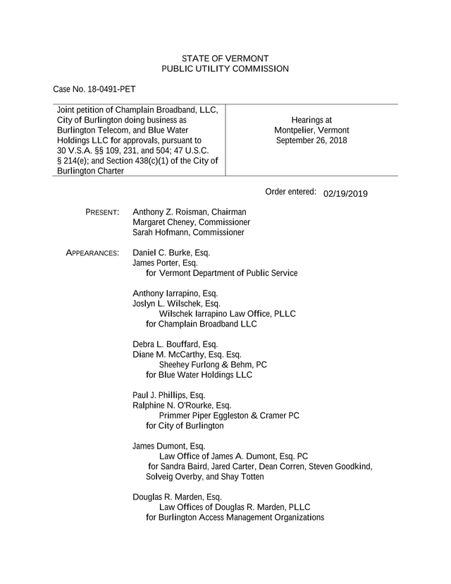 Public Utility Commission Order screenshot
