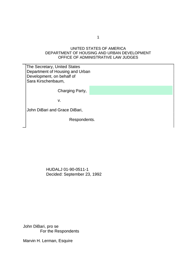 HUDALJ 01 90 0511 1 Initial Decision screenshot