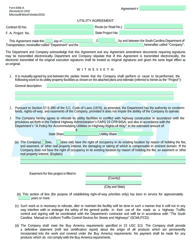 Form 3068 A screenshot