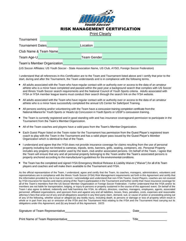 Risk Management Certification screenshot