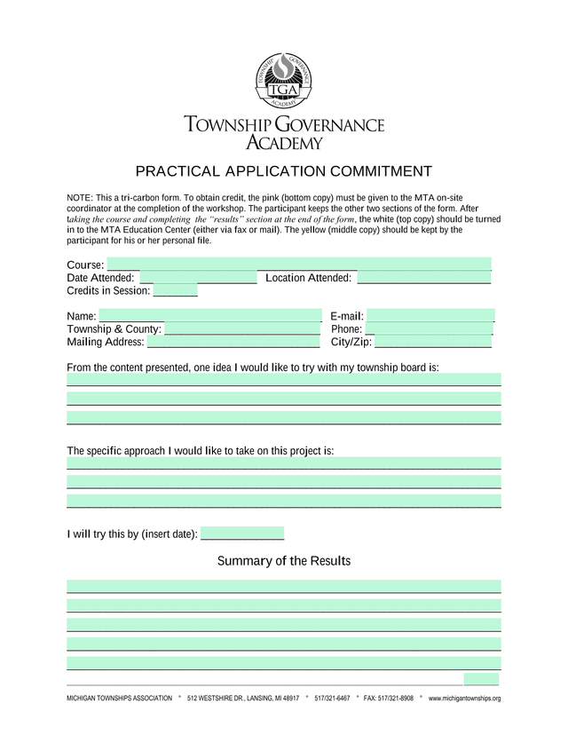 Practical Application Commitment screenshot