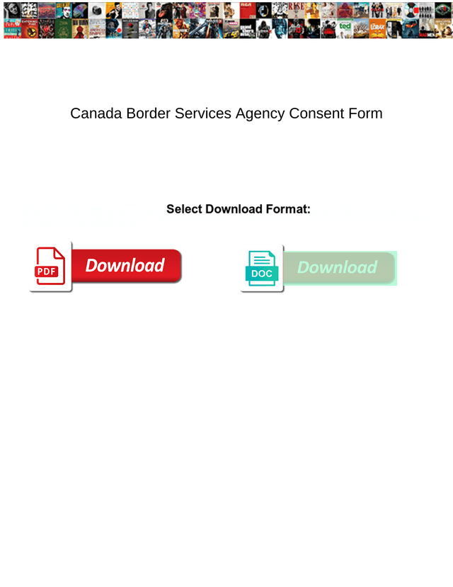 Canada Border Services Agency Consent Form screenshot