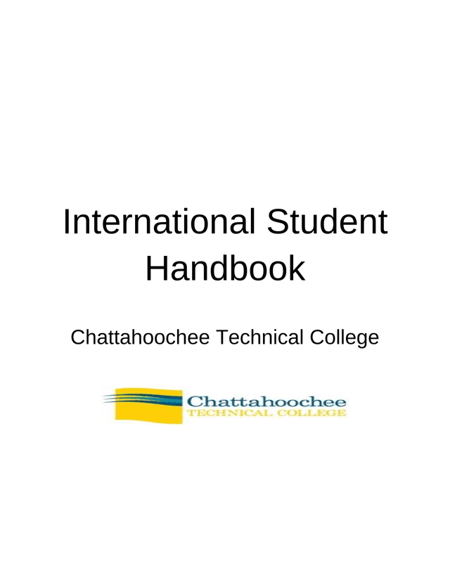International Student Handbook screenshot
