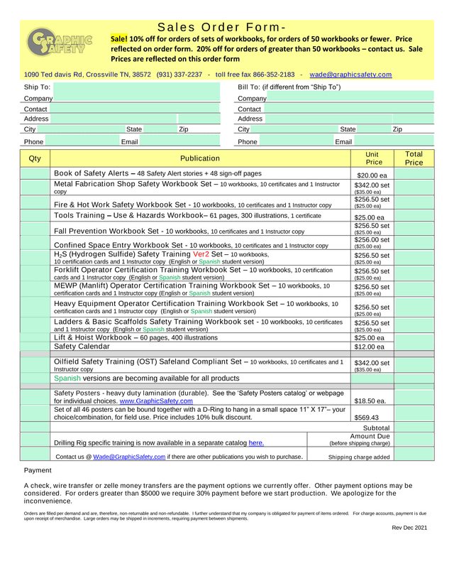 Sales Order Form screenshot