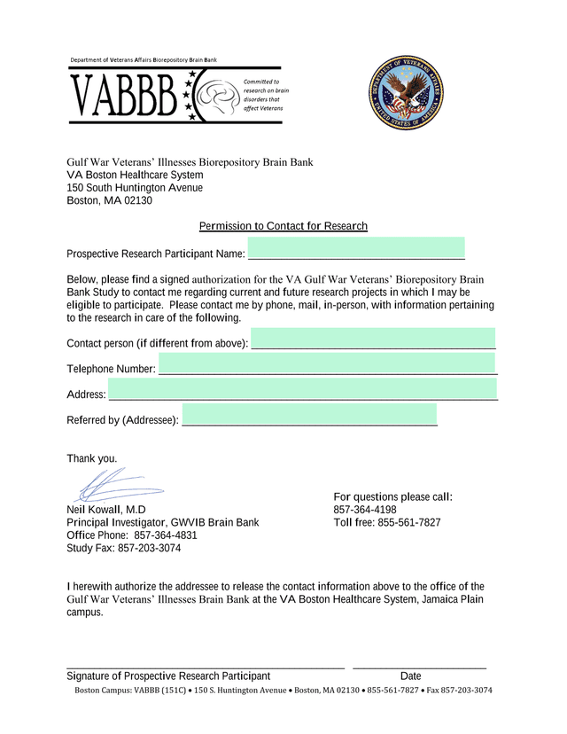 Permission To Contact For Research screenshot