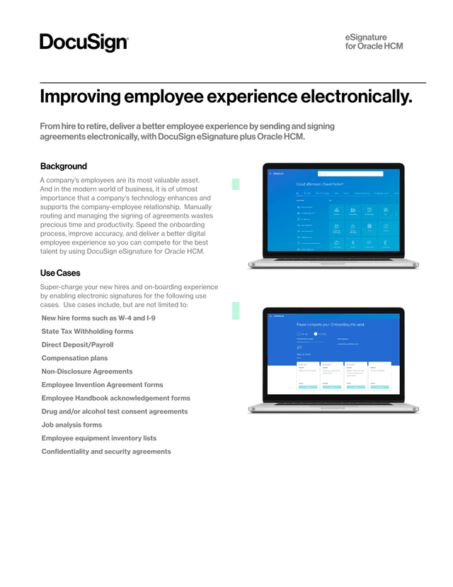 ESignature For Oracle HCM screenshot