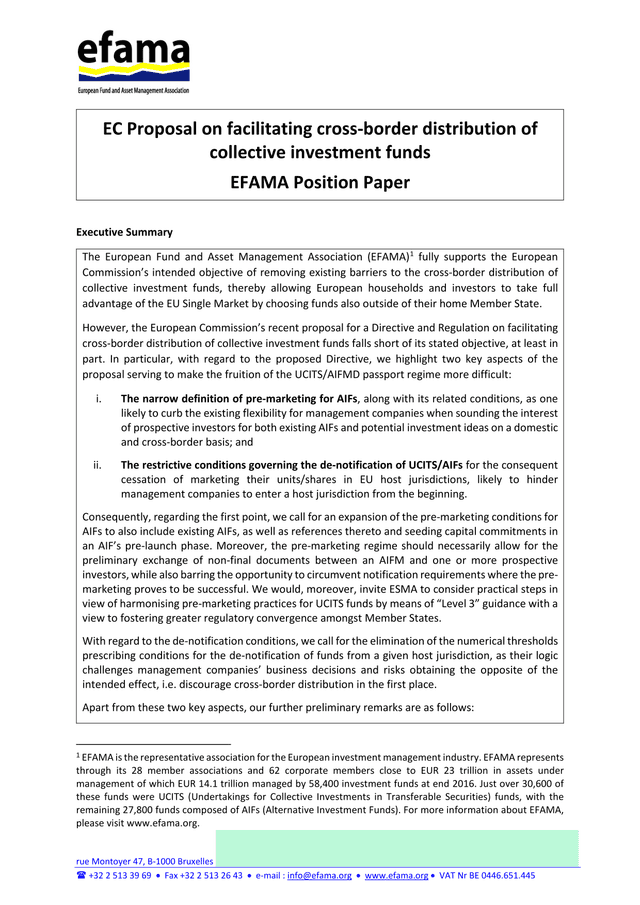 EC Proposal On Facilitating Cross Border Distribution Of Collective Investment Funds screenshot