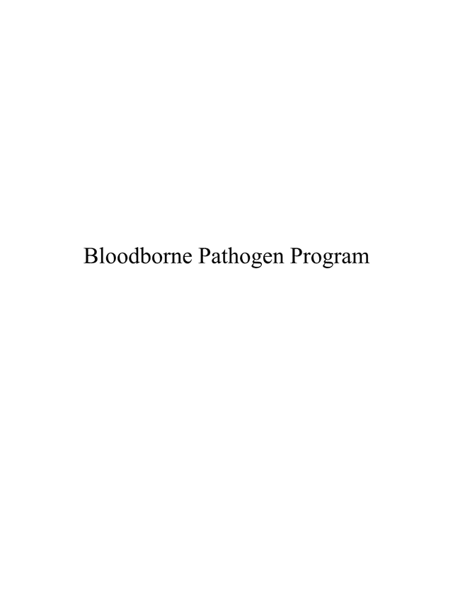 Bloodborne Pathogen Program screenshot