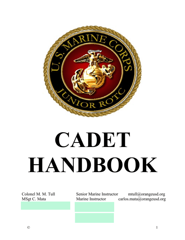 CADET HANDBOOK screenshot