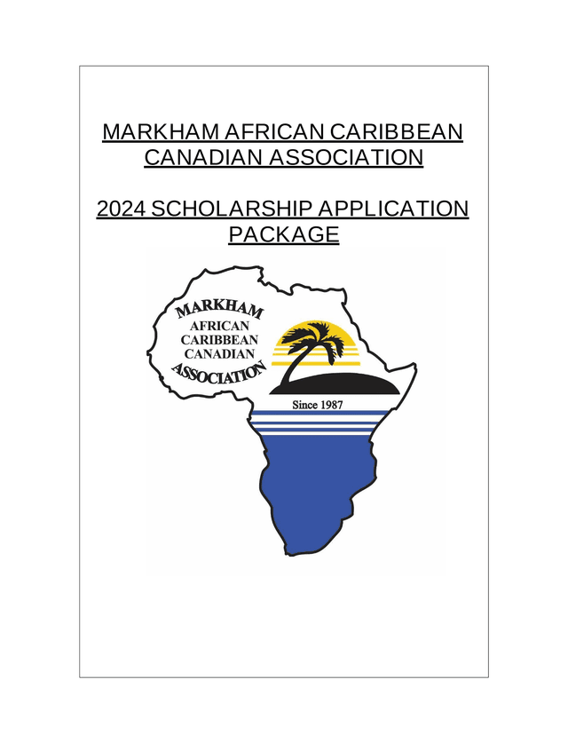 2024 Scholarship Application Package screenshot