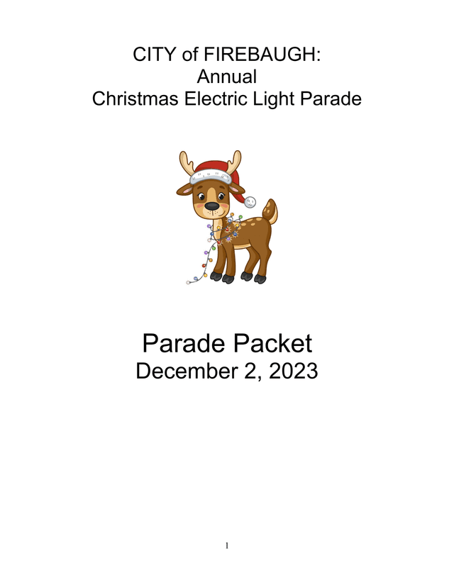 Annual Christmas Electric Light Parade Packet screenshot