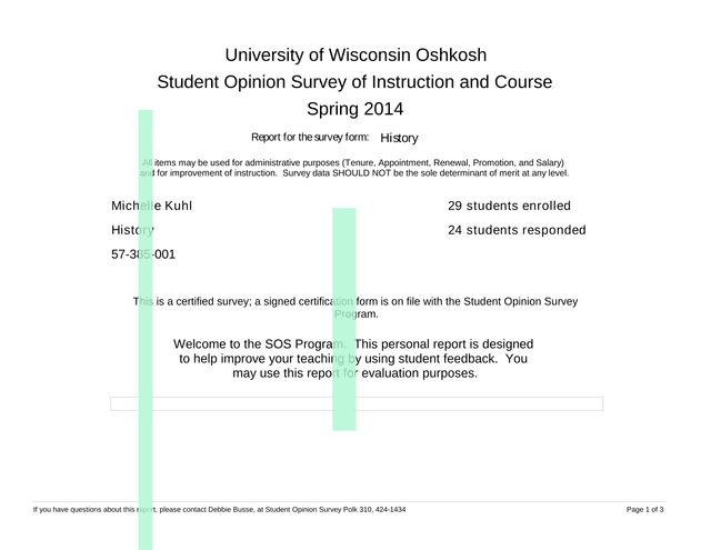 Student Opinion Survey Of Instruction And Course screenshot