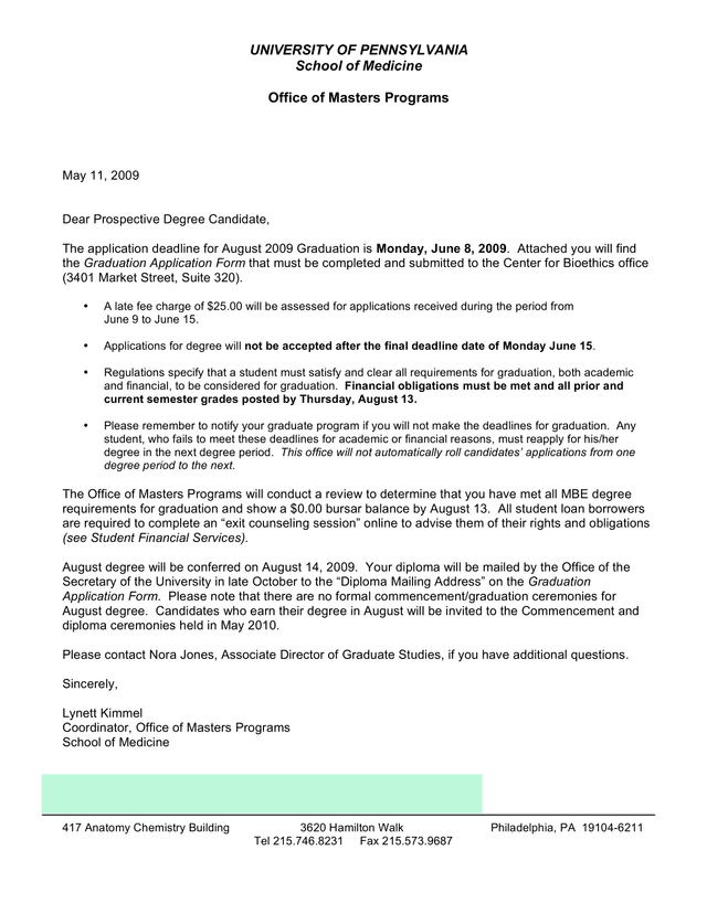 Graduation Application Form screenshot