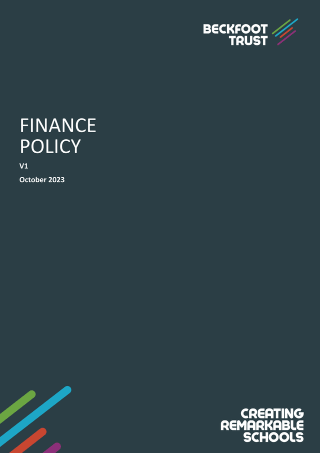 Finance Policy screenshot