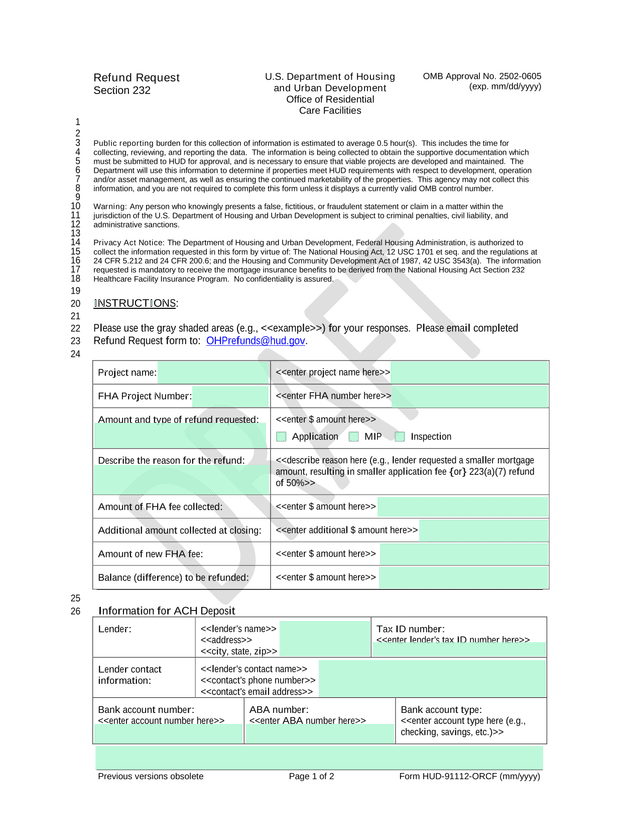 Refund Request   Section 232 screenshot