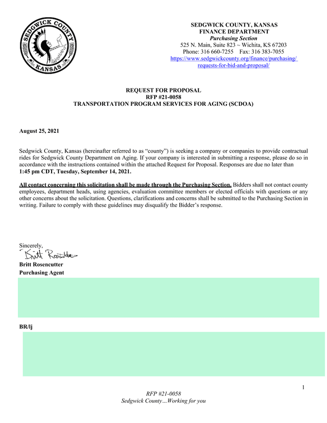 RFP 21 0058 Transportation Program Services For Aging (SCDOA) screenshot