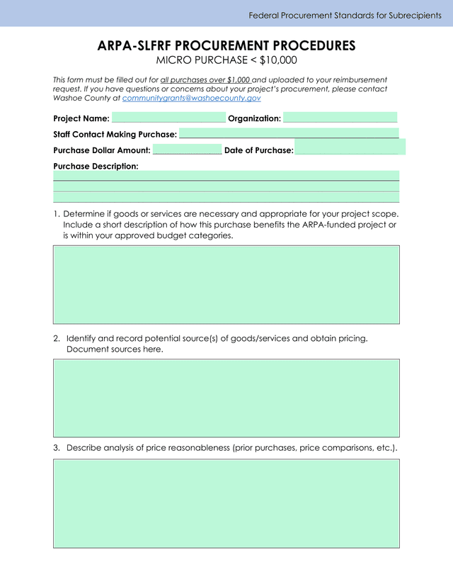 Federal Procurement Standards For Subrecipients screenshot
