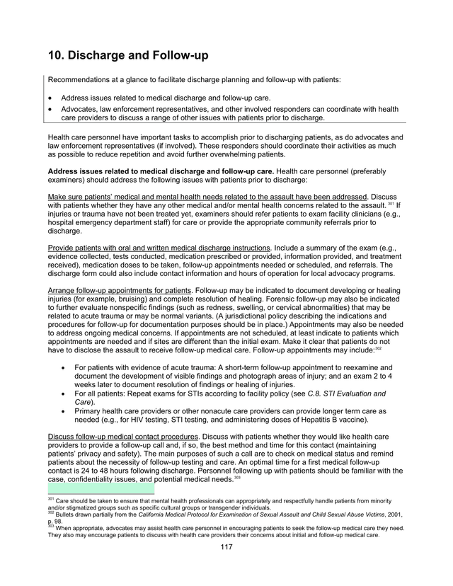 Discharge And Follow Up Recommendations screenshot