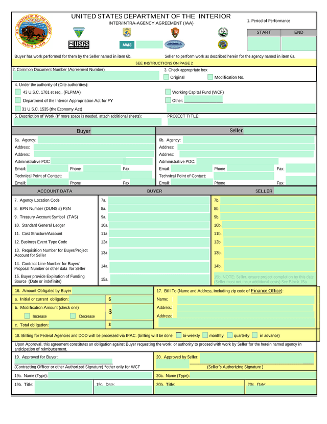 InterIntra Agency Agreement (IAA) screenshot
