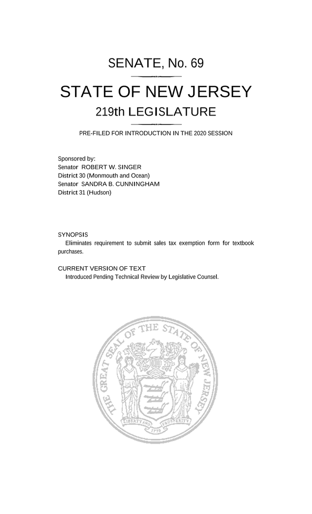 Senate Bill 69 screenshot