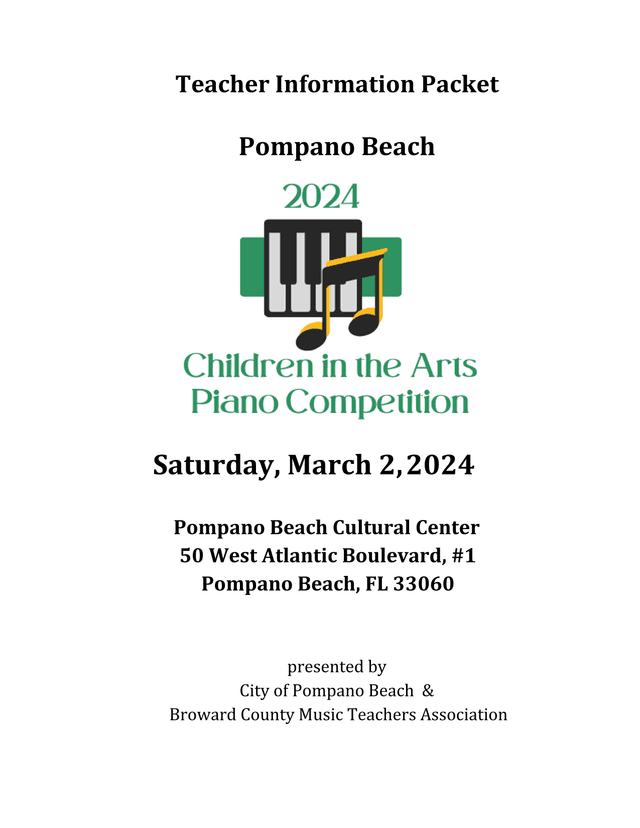 Teacher Information Packet   2024 Annual Children In The Arts Piano Competition screenshot