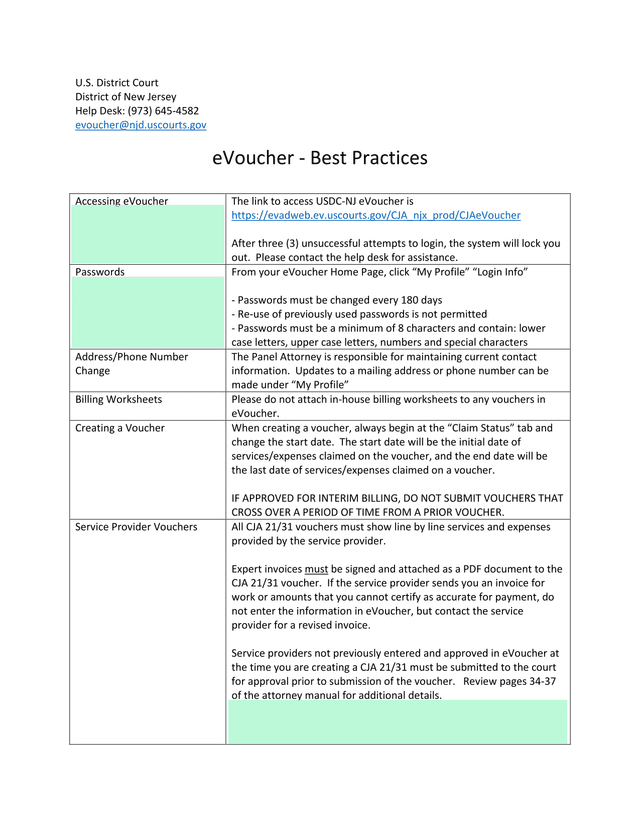 EVoucher   Best Practices screenshot