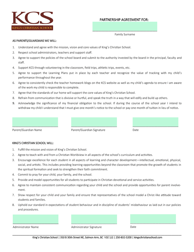 Partnership Agreement screenshot