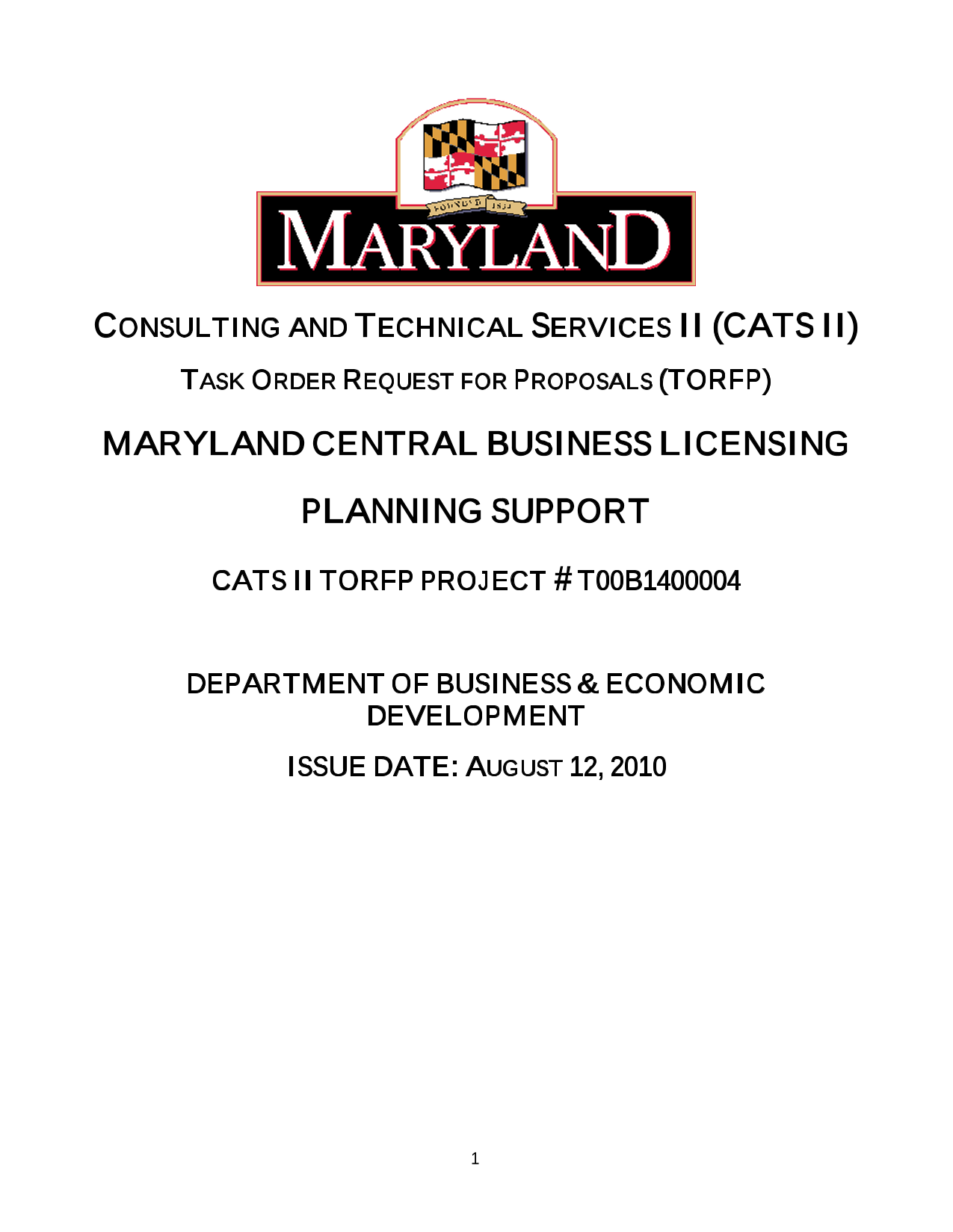Consulting And Technical Services II (CATS II) Task Order Request For Proposals screenshot